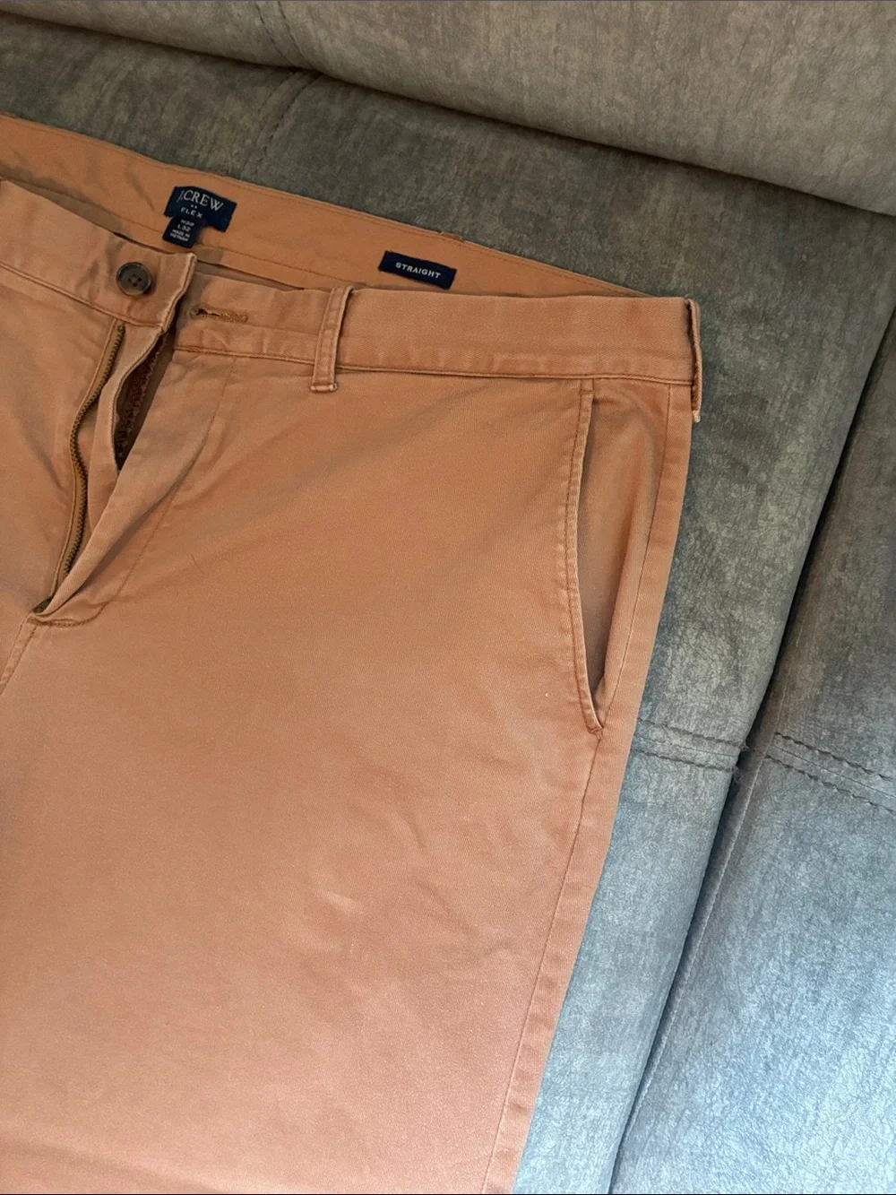 J Crew Men's Slim Chino Pants in Light Brown - Casual Everyday Staple